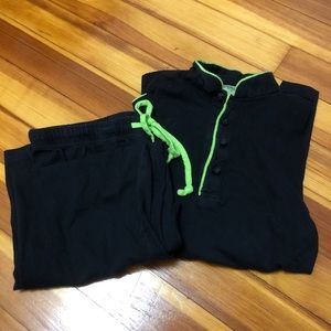 Shanghai Tang Cathay Pacific Black Pajama Set